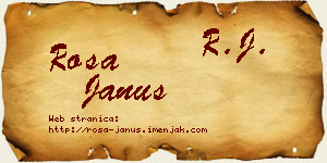 Rosa Janus vizit kartica